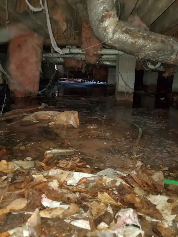 Crawl space flood assessment for Commercial Water Damage Restoration in Suncrest